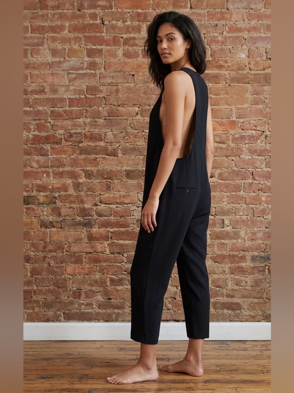 Zara Black Sleeveless Jumpsuit
